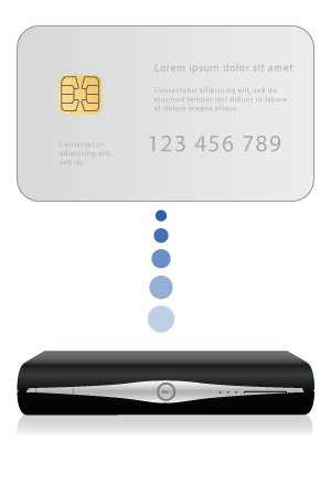 Diagram of pairing your sky viewing card